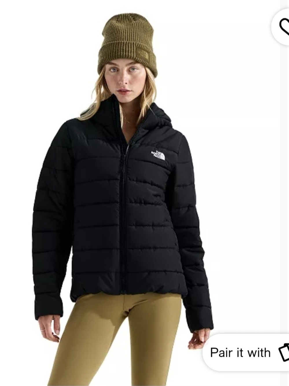 The North Face Women’s Black Hooded Puffer Jacket